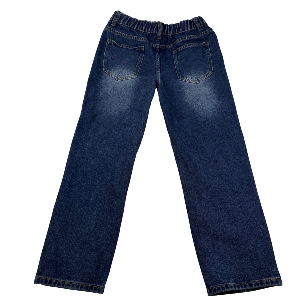 ClassicB Kids Dark Wash Straight Leg Jeans Elastic Back Waist Size 12Y GB18401